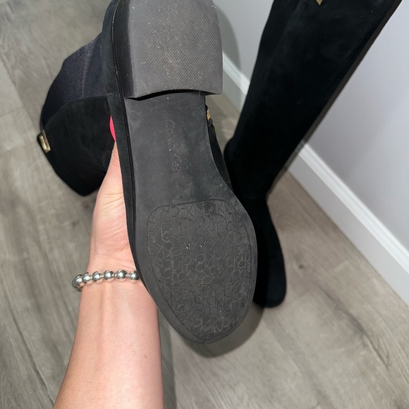 Calvin Klein Womens Priya Over-The-Knee Boots (Black, 9M) - Picture 2 of 4